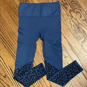 Fabletics Blue Leopard Print Leggings